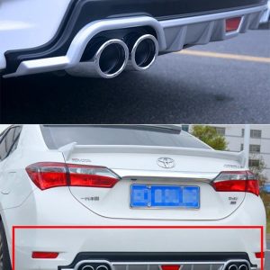 4Tips Dual Exhaust Black Bumper Diffuser