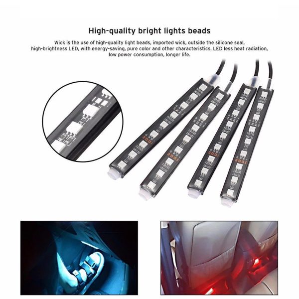 9 LED Neon Interior Light Atmosphere Light - Image 4