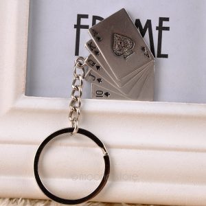 Fashion Creative Stylish Poker Key Chain