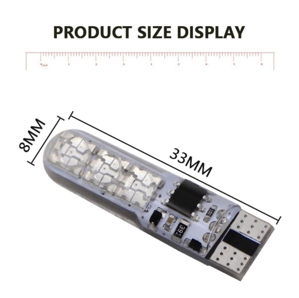 CAR PARKING LIGHT (MULTICOLOR BY REMOTE)RGB T10 W5W Led Car Clearance Lights SMD RGB T10 LED 194 168 Bulb Remote Width Interior Lighting Source Car Styling - Image 3
