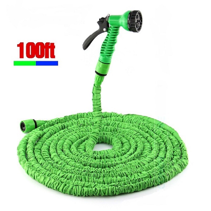 Flexible Expanding Water Hose Tube Spray Nozzle Water Gun Kit 100 FT - Image 2