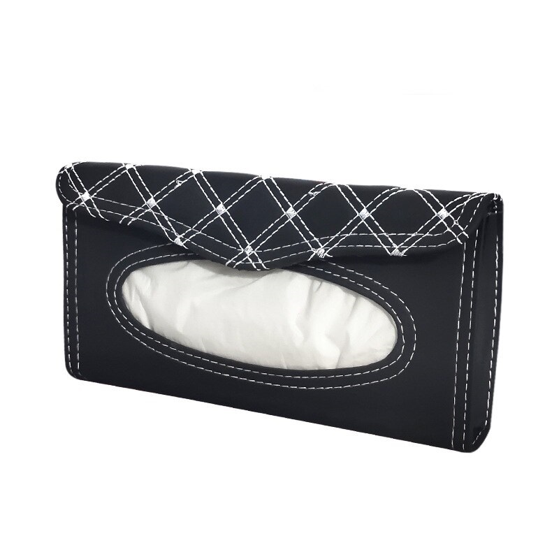 Car Sun Visor Tissue Box PU Leather - Image 3
