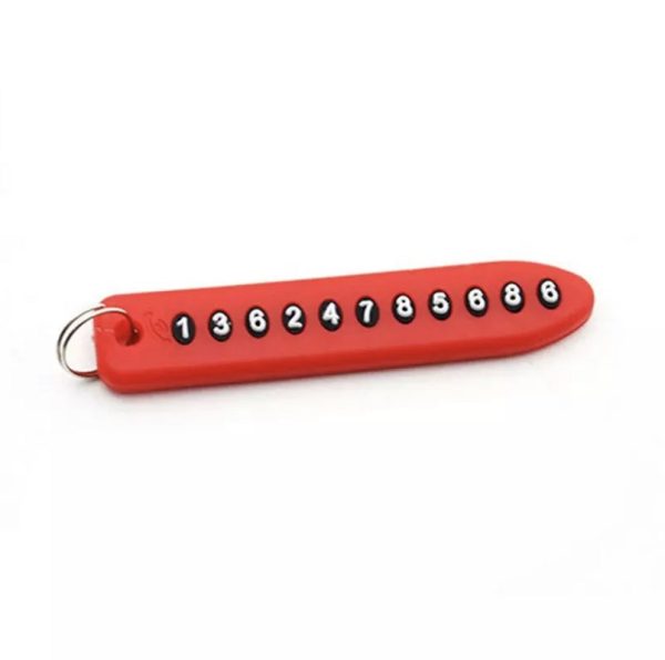 Anti-lost Phone Number Plate Car Keychain Car Interior Decoration - Image 2