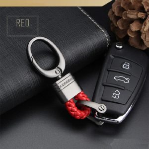 Hand Woven Horseshoe Buckle Keychain