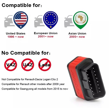 Ancel iCar2 ELM 327 V 1.5 Bluetooth Car Error Code Reader OBD 2 Scanner Auto Diagnostic Tool for Android/PC - Image 2