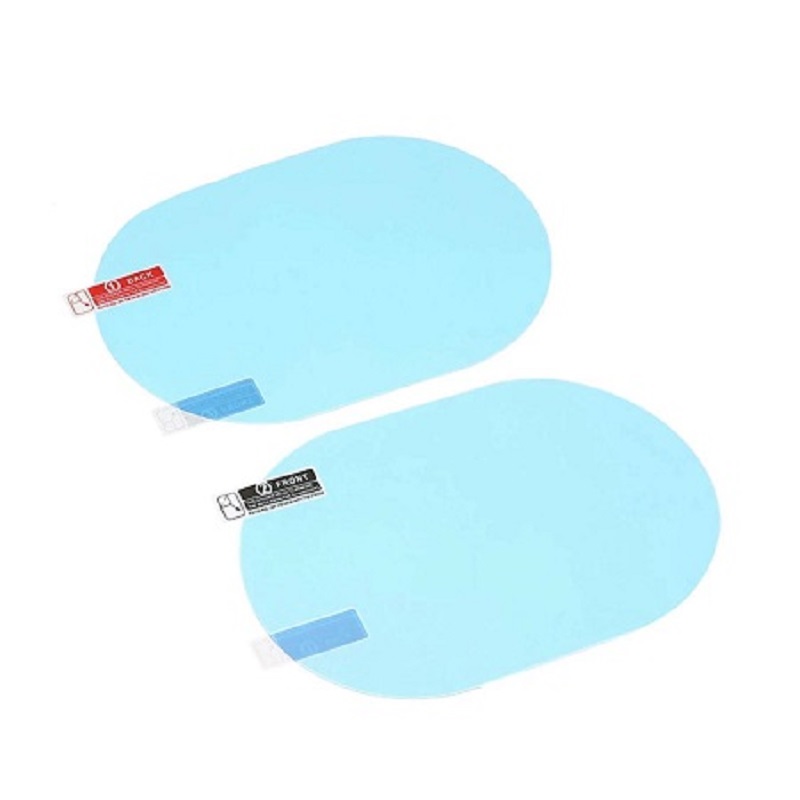 2 Pack Oval Car Rearview Mirror Protective Film Waterproof Rainproof Clear Protective Film - Image 4