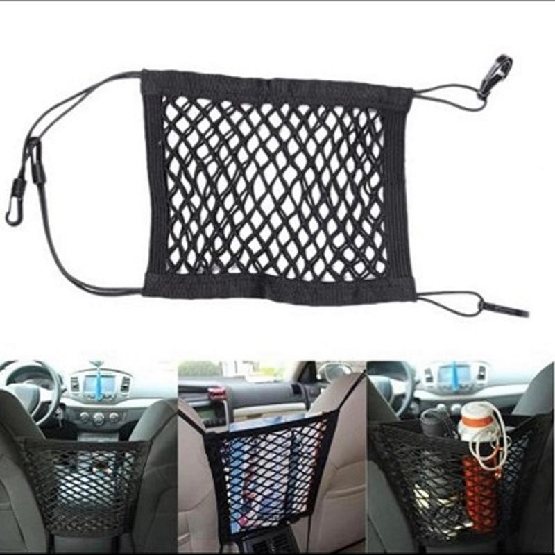 30*25cm Car Organizer Seat Back Storage Elastic Car Mesh Net Bag - Image 3