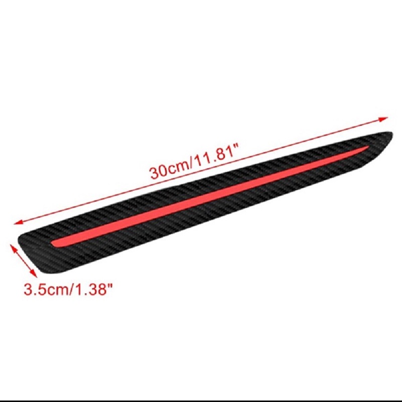 2Pcs Car Universal Front Rear Carbon Fiber Bumper Air Guard - Image 2