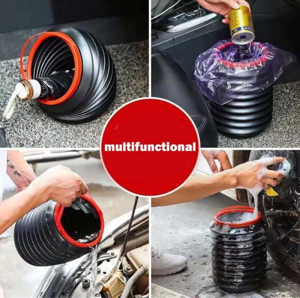 Foldable Bucket Portable Storage Mini Trash Can - Image 3
