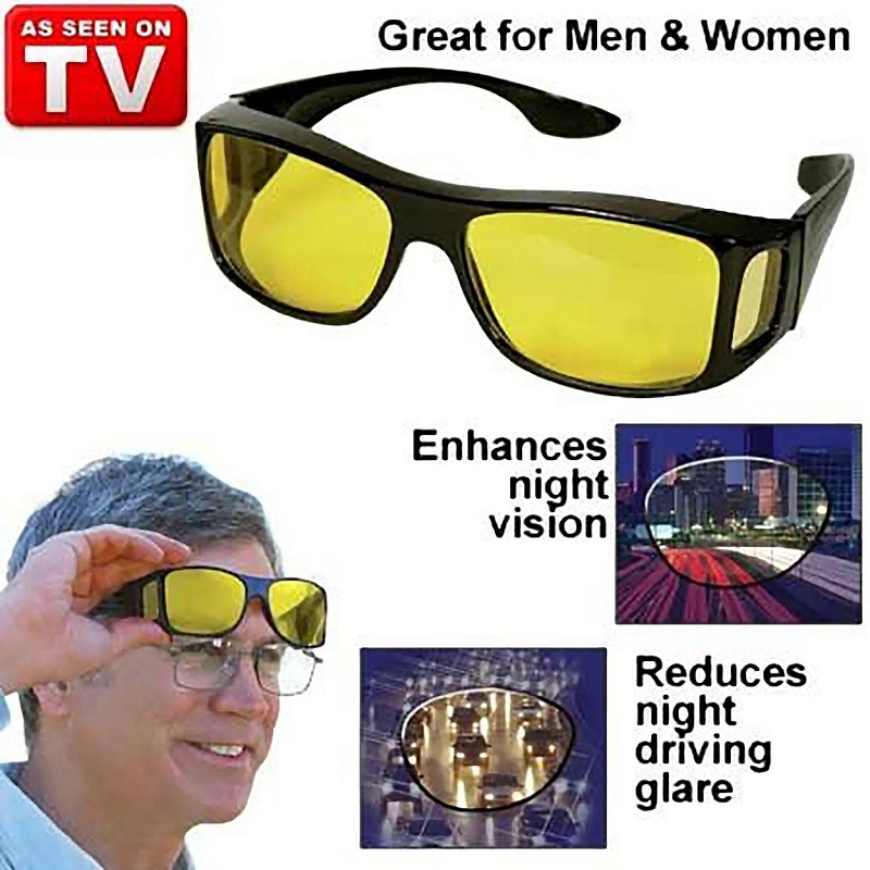 Night Vision + Day Vision HD Pack OF 2 Wrap Around Glasses - Image 2