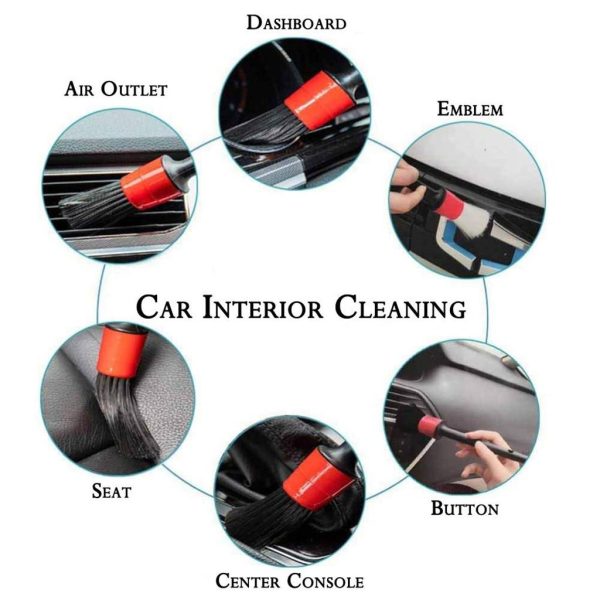 5pc Car Cleaning Tool Set Detail Brush - Image 4
