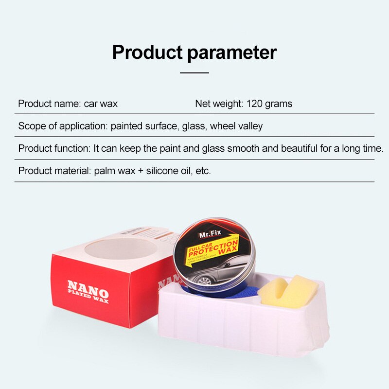 Mr Fix Car Wax Crystal Hard Wax Paint Care Scratch Repair Maintenance Wax - Image 3