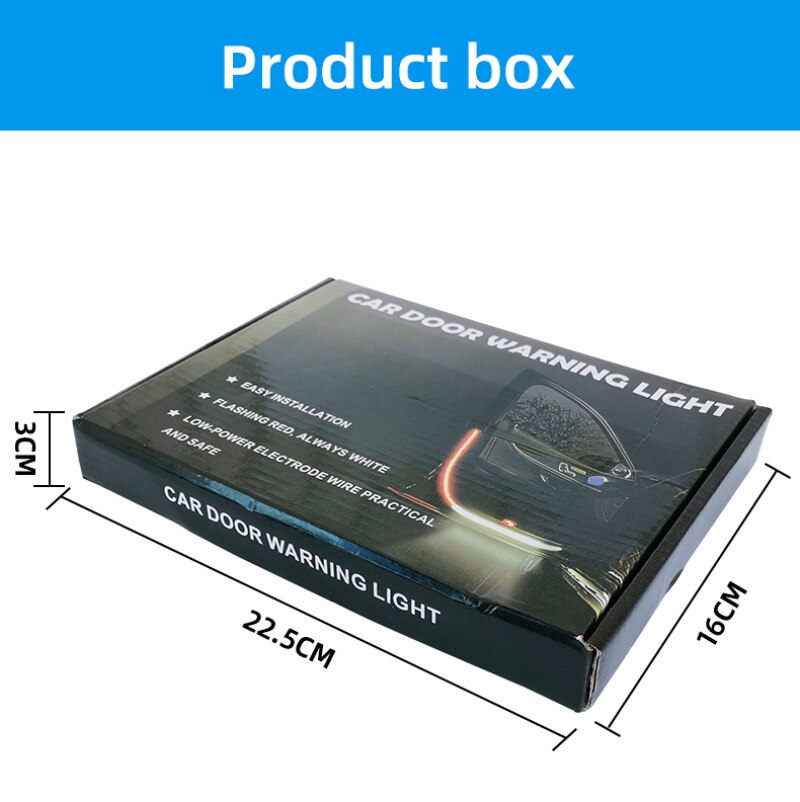 2PCS White Red LED Car Door Anti-Collision Warning Light - Image 2