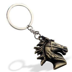 Horse Head Metal Key Chain