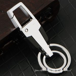 Double Ring Pendant Metal Key Chain