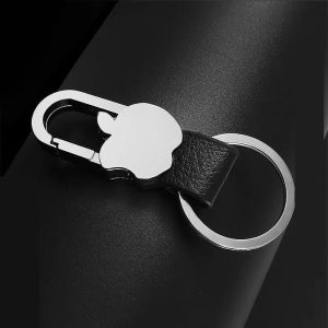 Waist Buckle Metal Apple Leather Key Chain