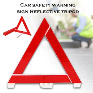 2 PCS Reflective Triangle Safety Warning Sign