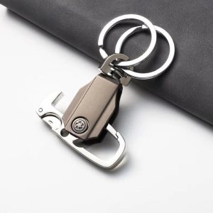 Double Ring Lock Metal Key Chain