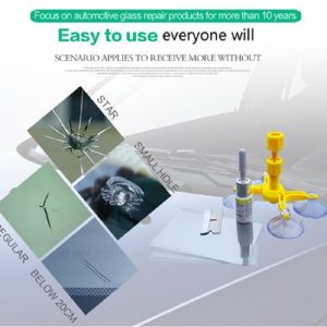 Windshield Glass Crack Repair Tool Kit