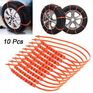 Pack Of 10 Anti-Skid Emergency Snow Wheel Chain