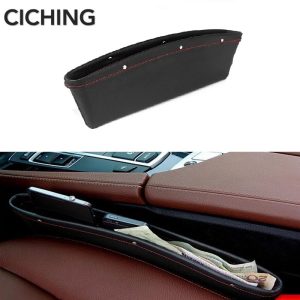 1 Pc PU Leather Car Seat Gap Storage Organizer