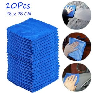 10 Pcs Microfibre Cleaning Car Soft Cloth Washing Cloth Towel 28 x 28 cm 11x11 inch