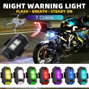 Universal Led Aircraft Strobe Lights Anti Collision Warning Light with USB Charging 7 Colors