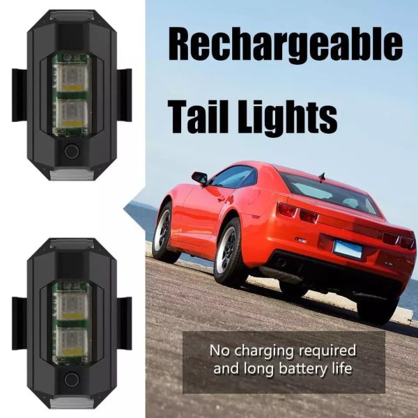 Universal Led Aircraft Strobe Lights Anti Collision Warning Light with USB Charging 7 Colors - Image 5
