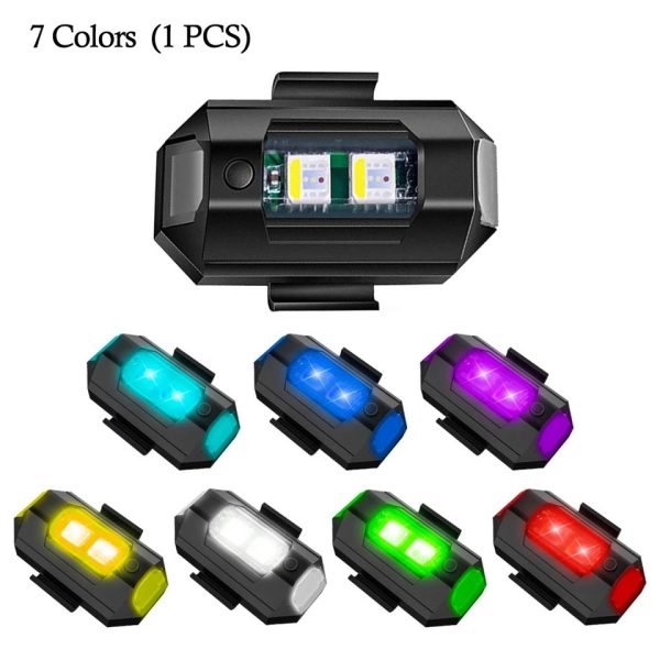 Universal Led Aircraft Strobe Lights Anti Collision Warning Light with USB Charging 7 Colors - Image 4