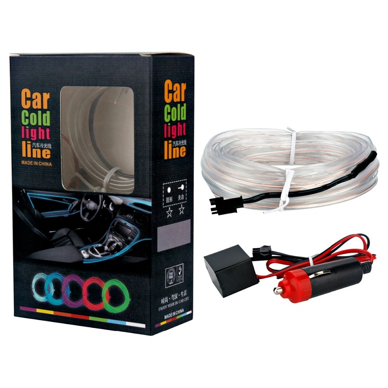 6 Feet EL Wire Flash Rope Cable LED Strip Flexible Neon Light Ice Blue - Image 2