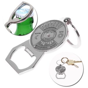 New Unique Creative 50 Years Calendar Key Chain With Bottle Opener Ring