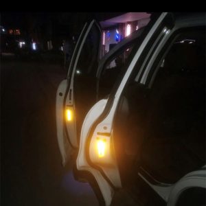 4PCS Super Car Door Open Sticker Reflective Tape Safety Warning