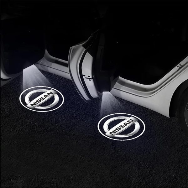 2pcs Car Door Logo Projection Light Nissan