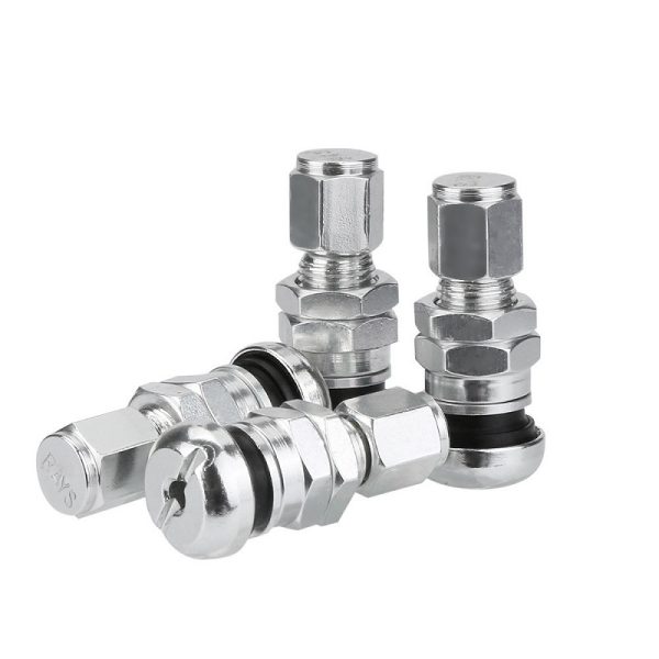 Aluminum Car Tubeless Wheel Tire Valve Stems With Dust Caps