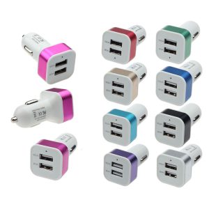 Car USB Universal Car 12V To 5V 2 Port USB Charger