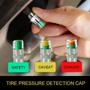 4PCS/Lot 2.4 Bar Car Auto Tire Pressure Alarm Monitor Valve Stem Caps Cover Alert Tyre Air gauge Warning Car Tyre Pressure Monitoring System Tyre Wheel Stem Alert Diagnostic Tools