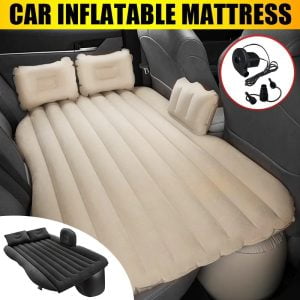 Universal Car Air Mattress Travel Inflatable Car Bed Beige