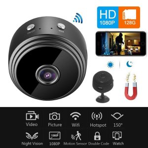 SPEED-X A9 1080p Hd 2MP Magnetic Wifi Mini Camera WITH V380 APP