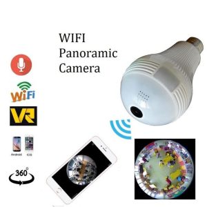 Speed-X Bulb Camera 1080p Wifi 360 Degree Panoramic Night Vision Two-Way Audio Motion Detection