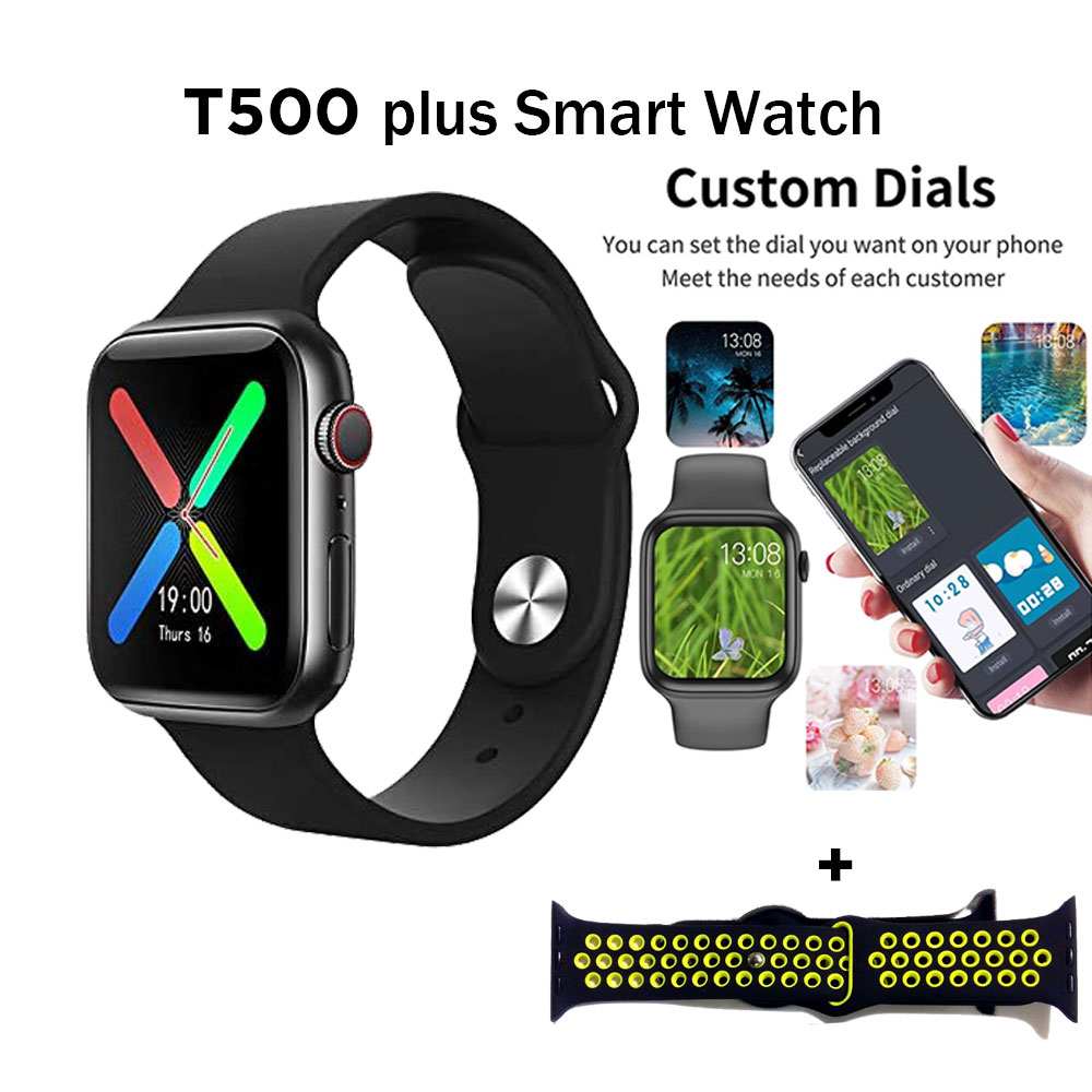 T500 Plus With Extra Strap Hryfine App Smart Watch Bluetooth Call Music Smartwatch Fitness Tracker Heart Rate Health Monitoring For Apple Watch