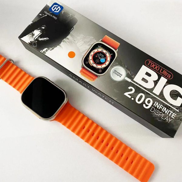 T900 ULTRA 2.09 INCH BIG DISPLAY BLUETOOTH CALLING SERIES 8 WITH ALL SPORTS FEATURES & HEALTH TRACKER, SMART WATCH ORANGE