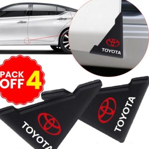 4 pcs Car Anticollision Protector Car Door Corner Cover Bumper Rubber Toyota